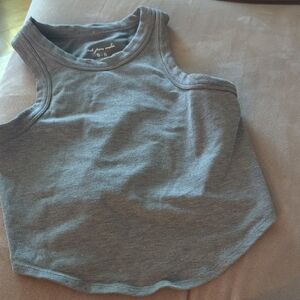 Out From Under Crop Top Gray Heathered Racerback Women's Size Small
